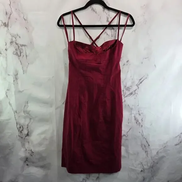 Vintage Dress Womens Medium Y2K Red Ombre Whimsy Witchy Bra Babydoll Corset Slip - Picture 5 of 12
